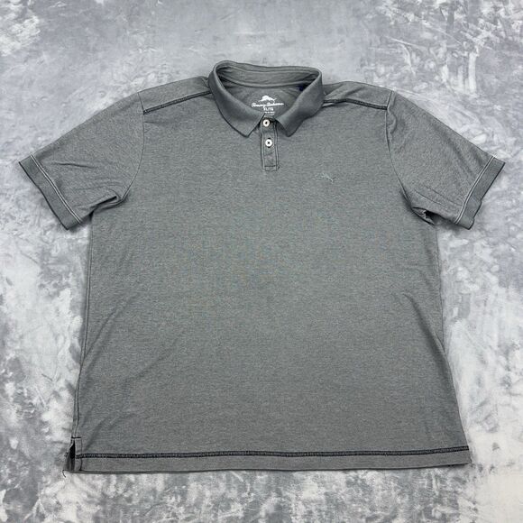 Tommy Bahama Other - Tommy Bahama Polo Mens Size XL Gray Short Sleeve Golf Marlin Chest Logo